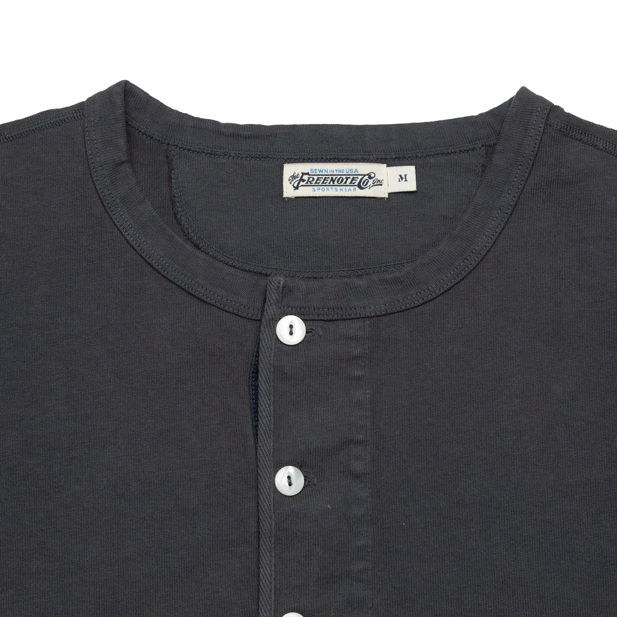 13oz Henley in Midnight