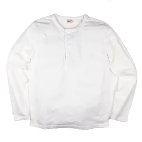 13oz Henley in White