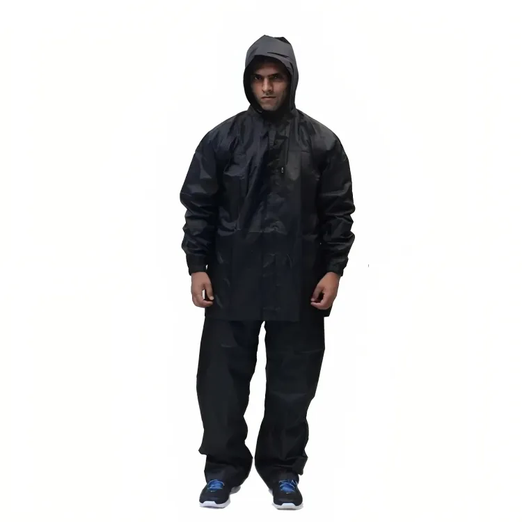 170 T Rain Suit with Waterproof Jacket and Pant Solid Men Raincoat