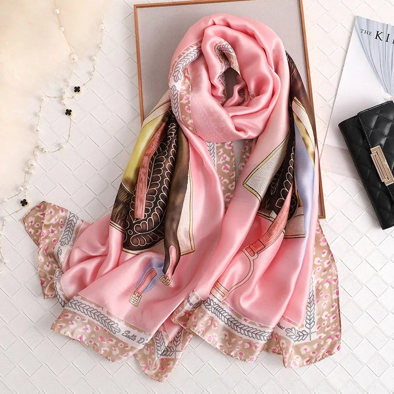 180*90cm Spring Autumn New Silk Scarves Women Shawl Fashion Sun-resistant chiffon hijab blanket foulard bandanna muffler pareo