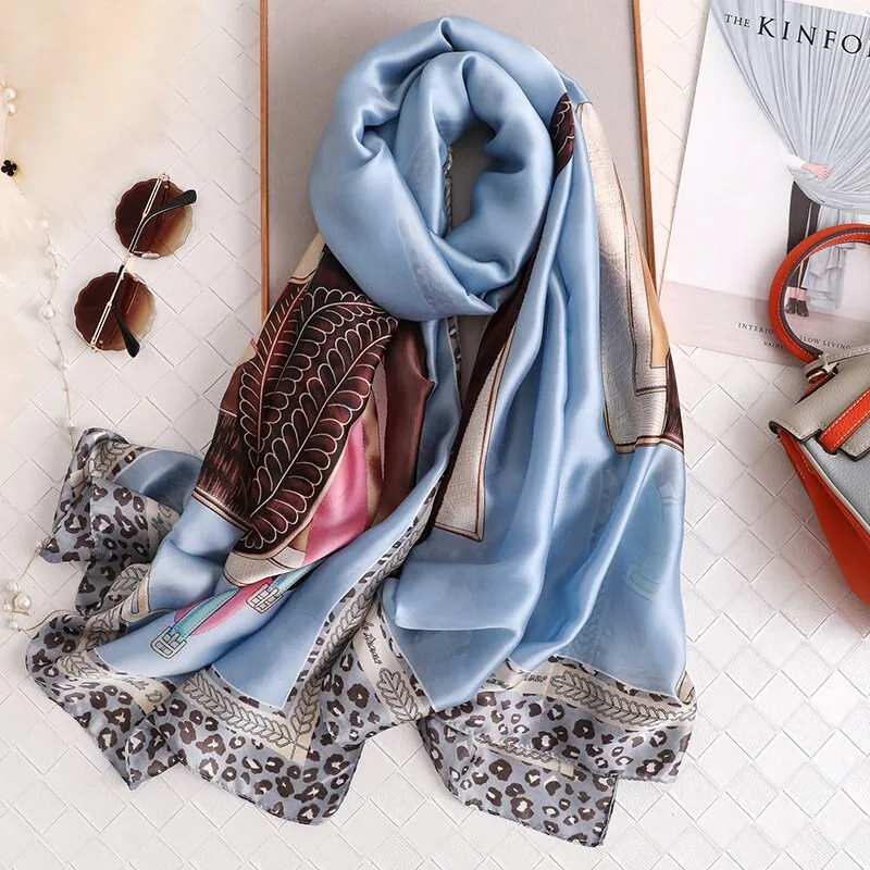 180*90cm Spring Autumn New Silk Scarves Women Shawl Fashion Sun-resistant chiffon hijab blanket foulard bandanna muffler pareo