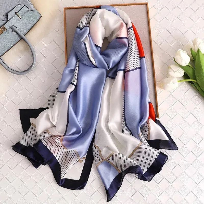 180*90cm Spring Autumn New Silk Scarves Women Shawl Fashion Sun-resistant chiffon hijab blanket foulard bandanna muffler pareo