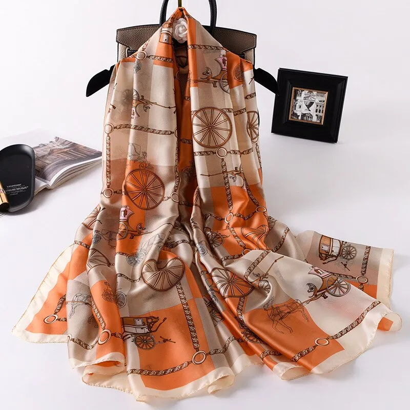 180*90cm Spring Autumn New Silk Scarves Women Shawl Fashion Sun-resistant chiffon hijab blanket foulard bandanna muffler pareo