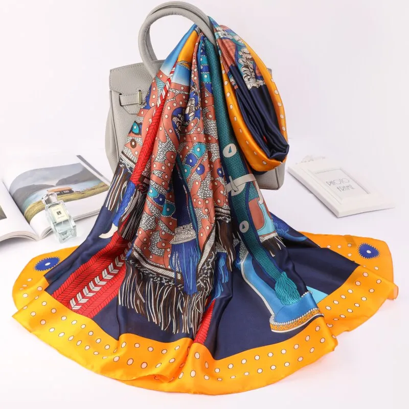 180*90cm Spring Autumn New Silk Scarves Women Shawl Fashion Sun-resistant chiffon hijab blanket foulard bandanna muffler pareo