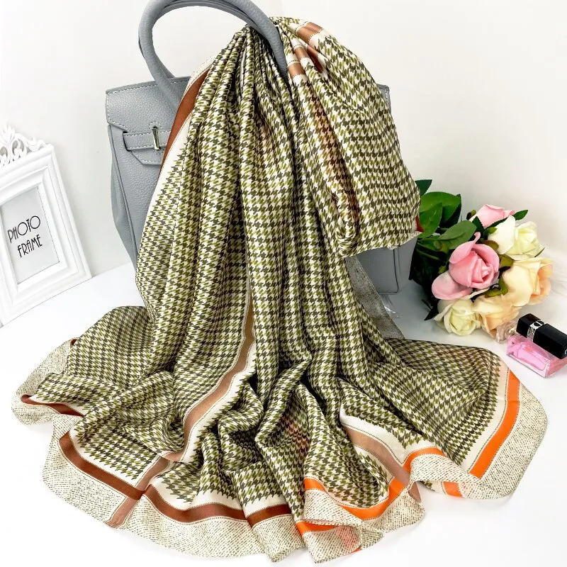 180*90cm Spring Autumn New Silk Scarves Women Shawl Fashion Sun-resistant chiffon hijab blanket foulard bandanna muffler pareo