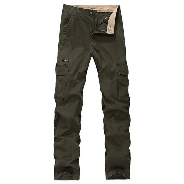 2018 Spring New Cargo Pants Men Cotton Tactical Trousers Men Work Mens Trousers Overalls Pantalon Homme