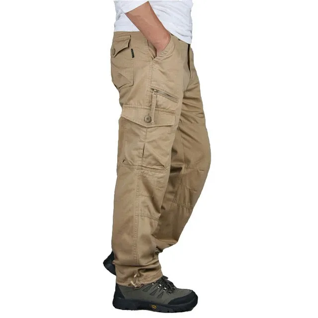 2019 Spring Autumn Mens Army Pants Straight Long Men Trousers Casual Streetwe tactical Pants Men Plus Size Pantalon Cargo Homme