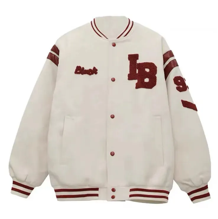 2022 New American Retro Letter Embroidered Jackets Coat Men Y2K Street Hip Hop Trend Baseball Uniform Couple Casual Loose Jacket