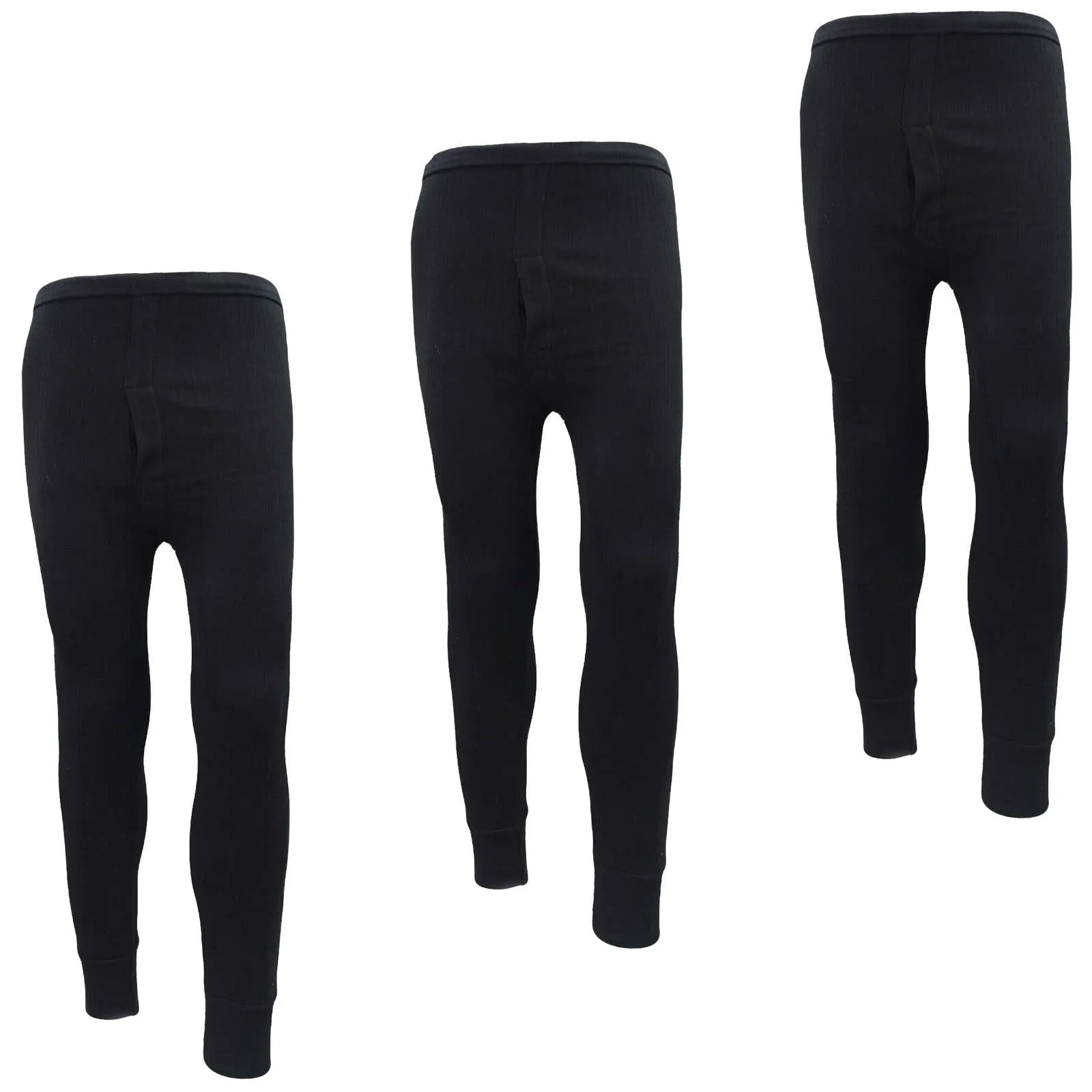 3 Pack Mens Long Johns Thermal Trousers