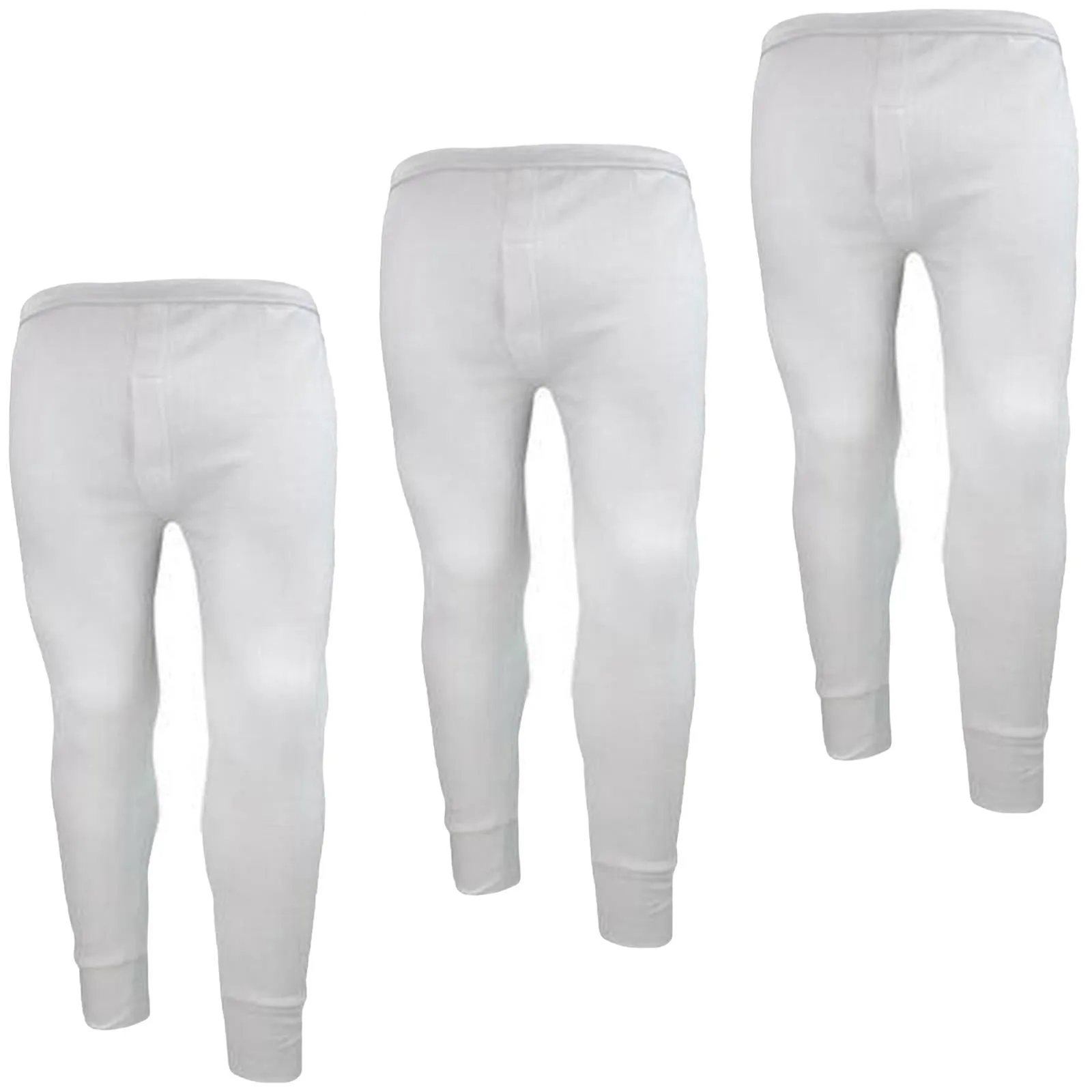 3 Pack Mens Long Johns Thermal Trousers