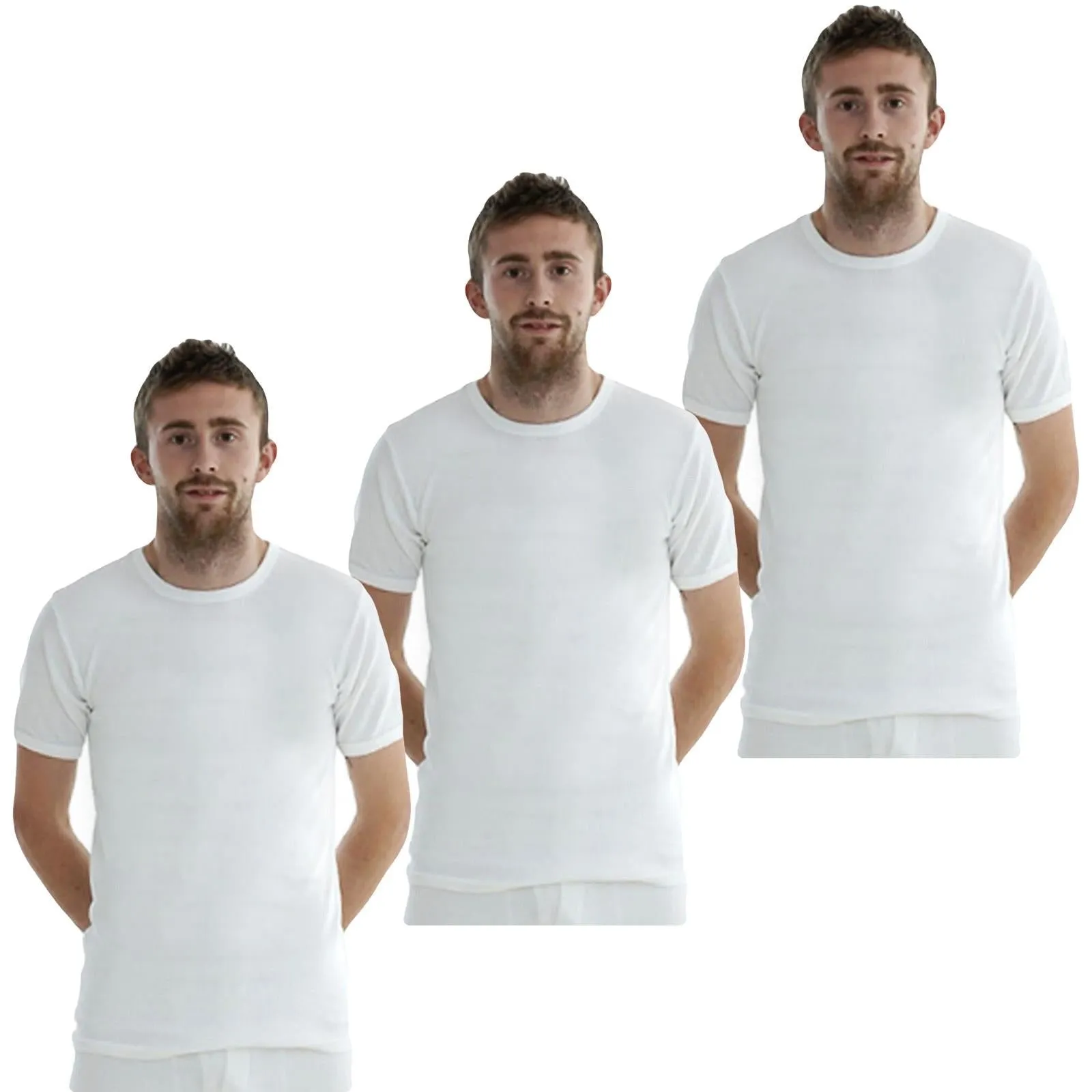 3 Pack Mens Thermal Short Sleeve Top