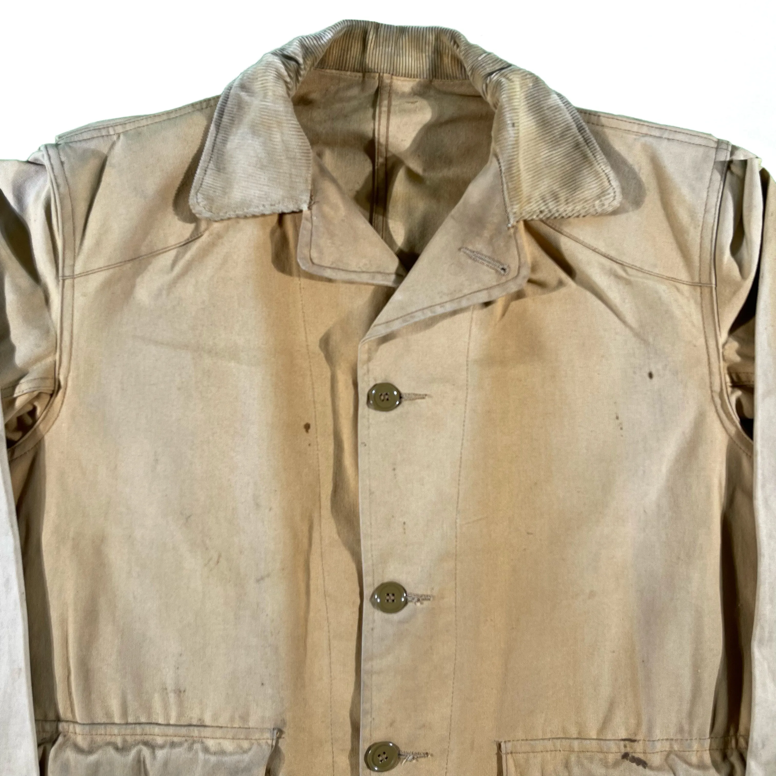 50s Sun Faded Cotton Canvas Hunting Jacket- M