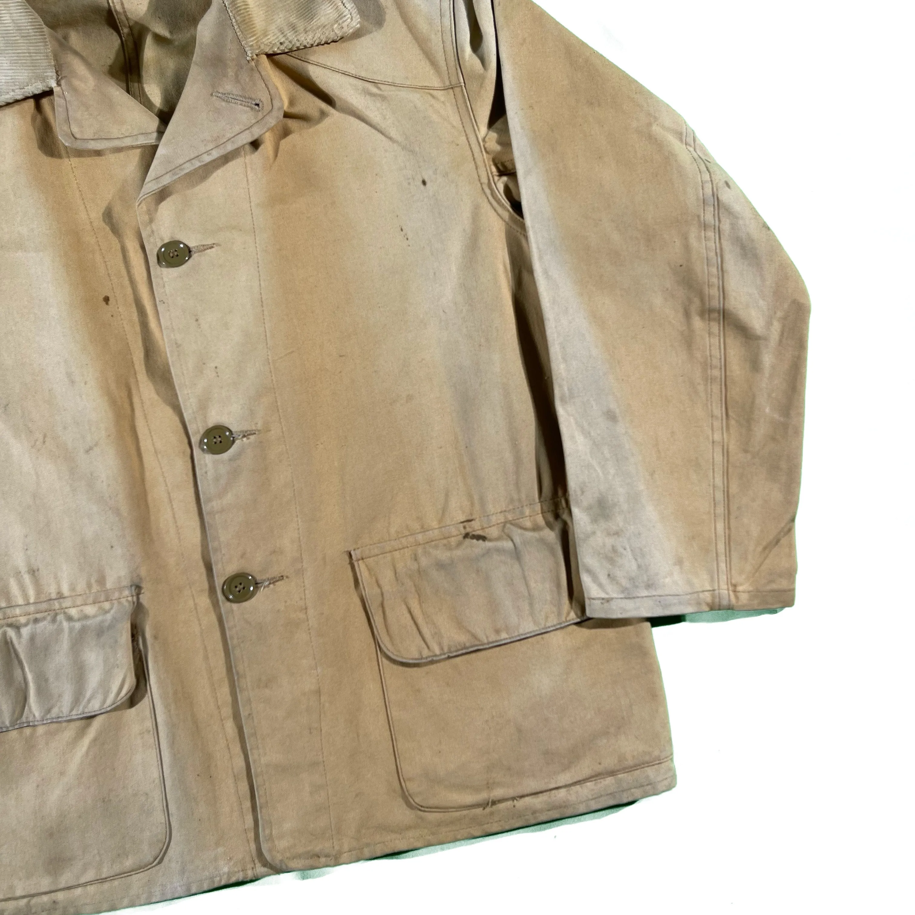 50s Sun Faded Cotton Canvas Hunting Jacket- M