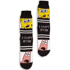 Adult's SpongeBob Long Slipper Socks with Gripper Bottoms