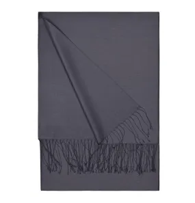 Aker Double-Sided Silk Shawl #336- Gray