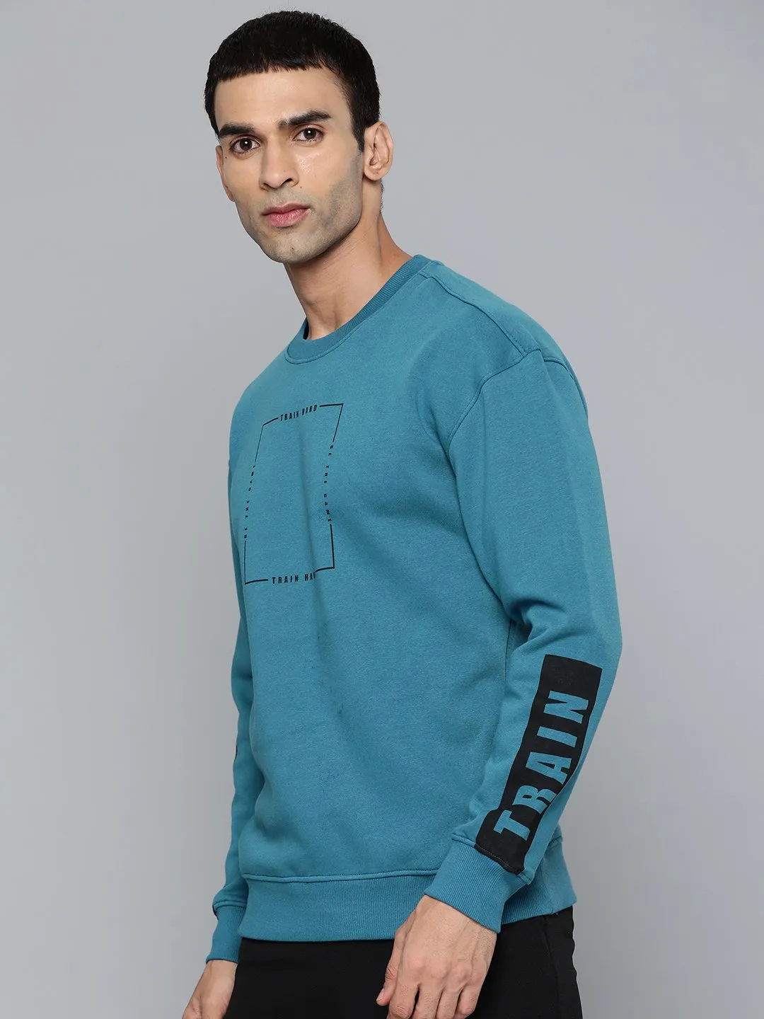 Alcis Men Casual Teal Sweatshirts