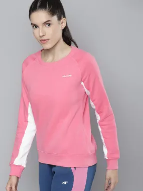 Alcis Women Solid Pink Sweatshirts