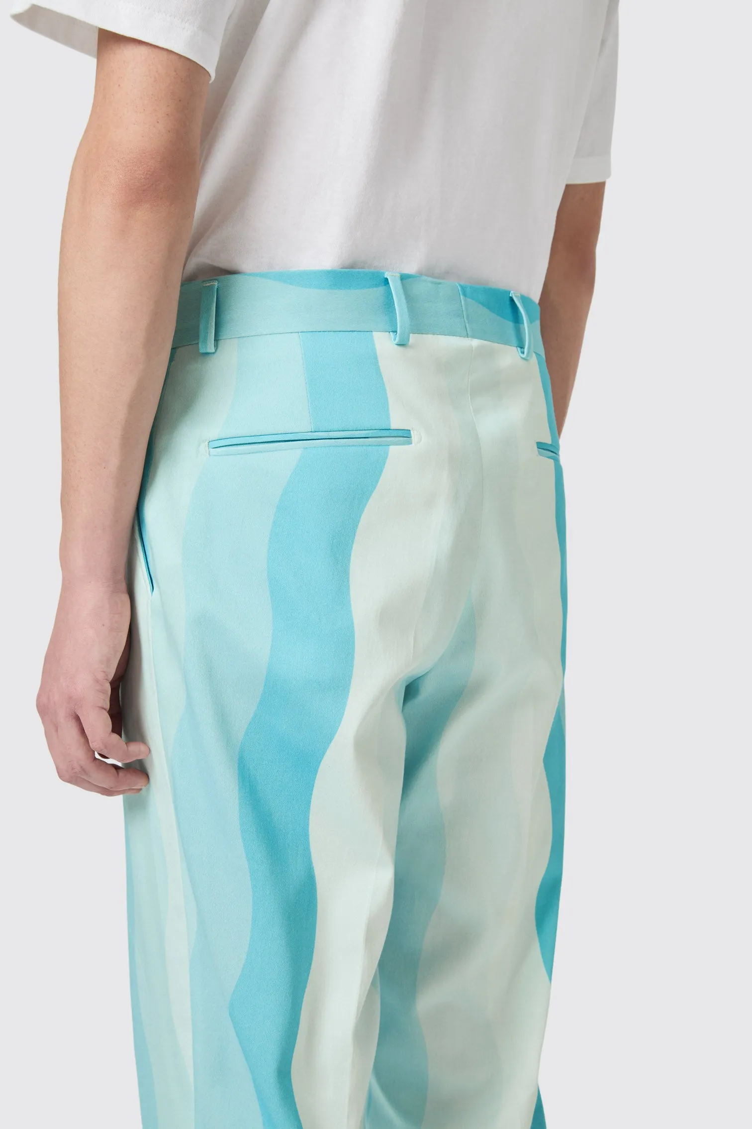 Alvaro Oversized Blue Cotton Trousers