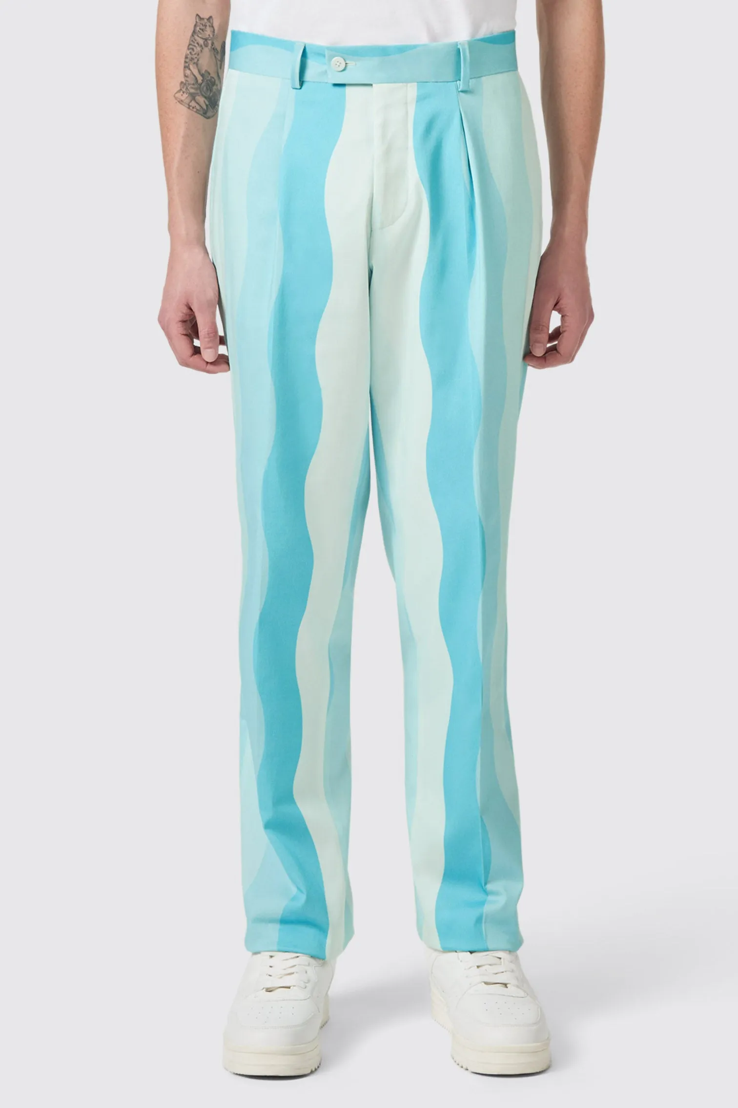 Alvaro Oversized Blue Cotton Trousers