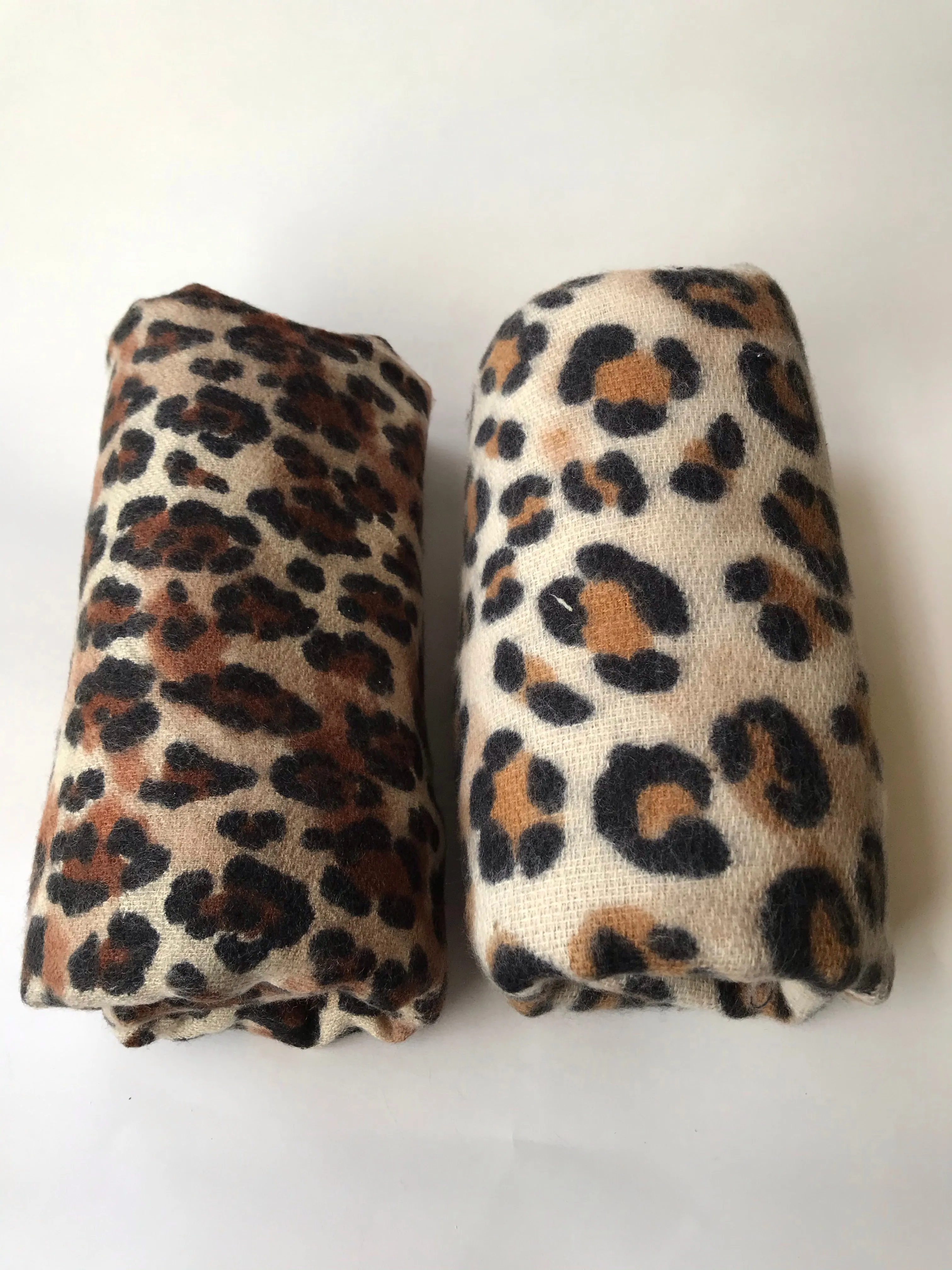 animal leopard print winter warm  blanket scarf shawl light color