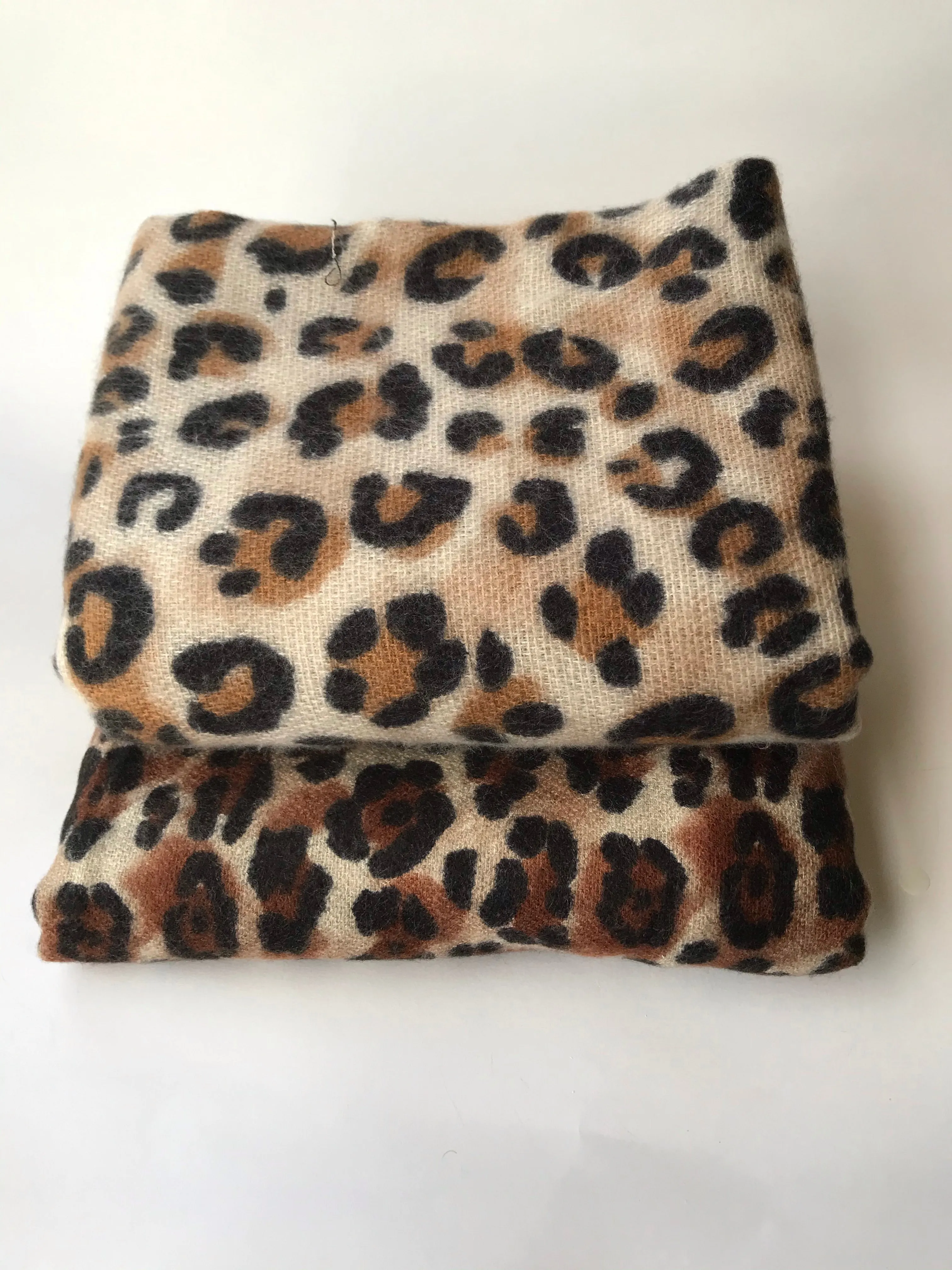 animal leopard print winter warm  blanket scarf shawl light color