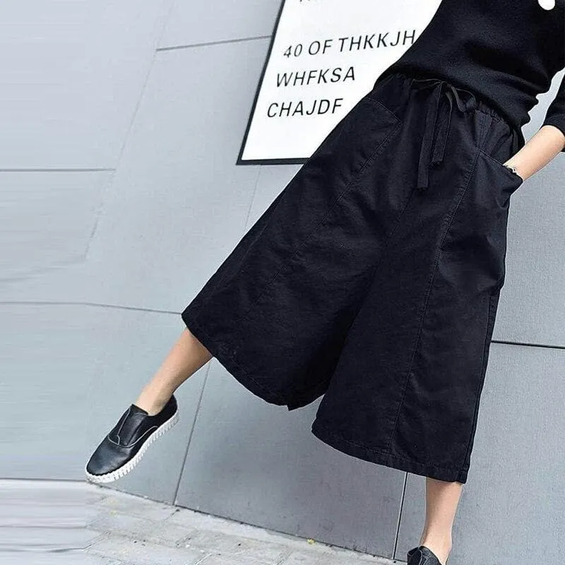 Ankle-Length Culottes With Tie