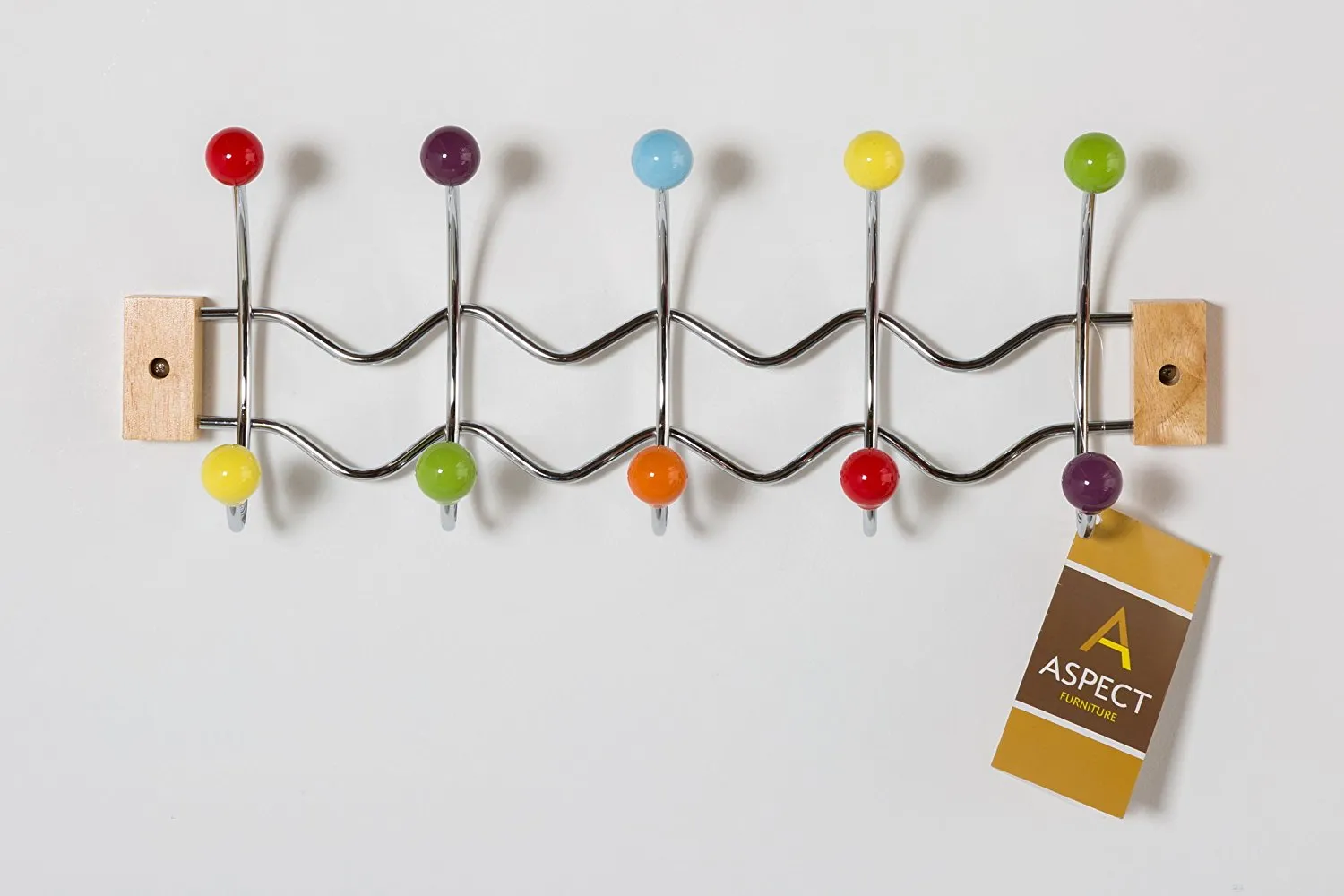 Aspect Deluxe Wall Mounted Coat Rack-Multi-colour