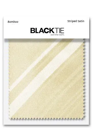 Bamboo Striped Satin Fabric Swatch