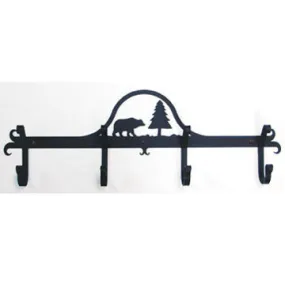 Bear & Pine Tree Coat Rack