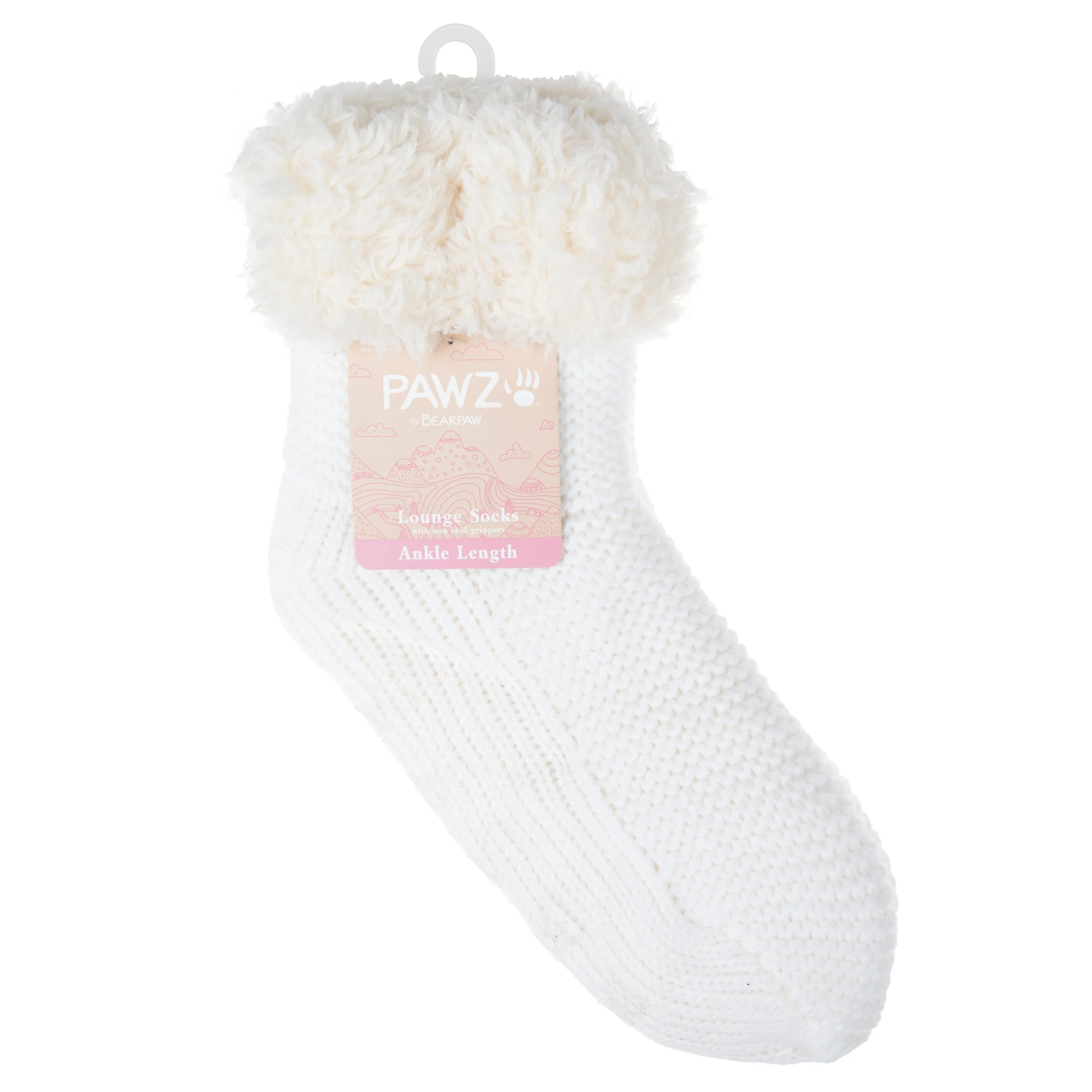 BEARPAW Pawz Women's Solid Lounge Socks Comfy Soft Cute Fuzzy Socks Warm Socks for Women - Women's Cozy Lounge Socks