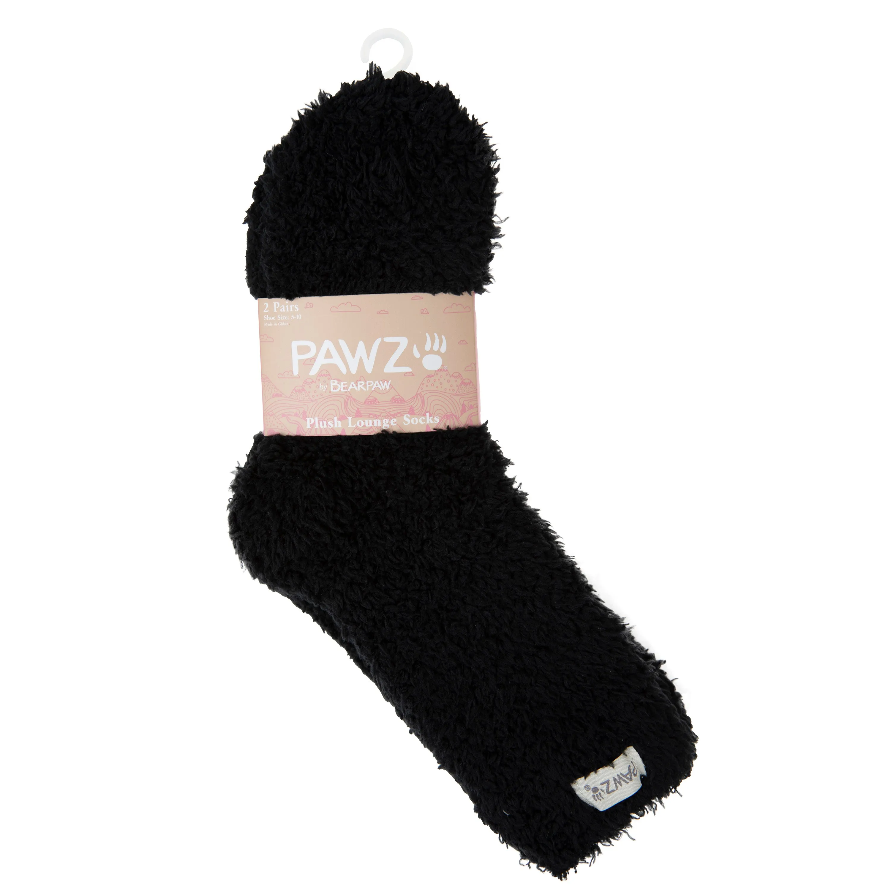 BEARPAW Pawz Women's Solid Lounge Socks Comfy Soft Cute Fuzzy Socks Warm Socks for Women - Women's Cozy Lounge Socks