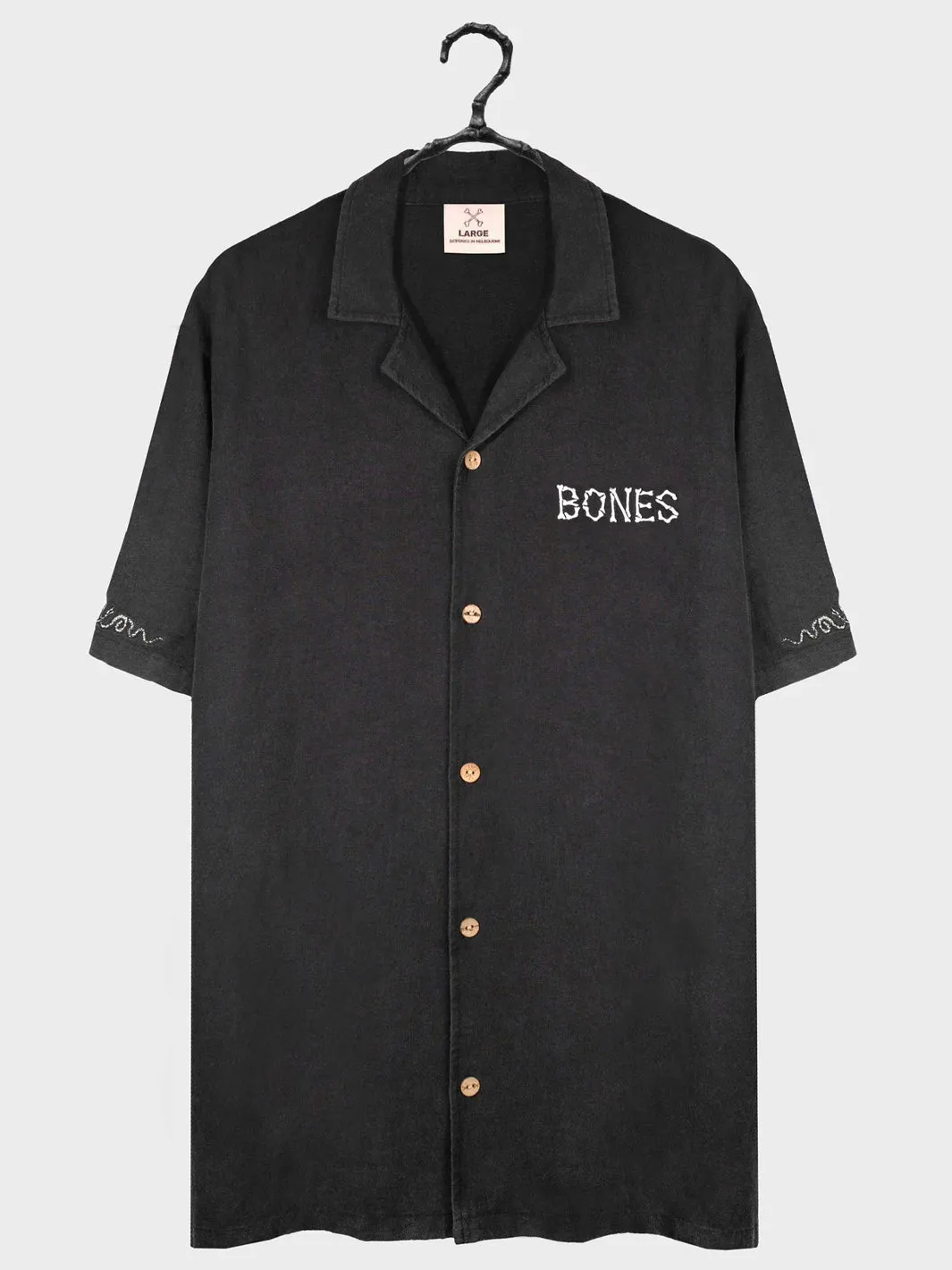 BILLY BONES CLUB RASKAL BOWLO SHIRT - WASHED BLACK