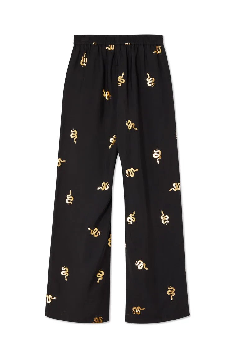 Black Gold Snake Elissa Trousers