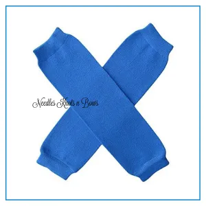 Blue Baby Toddler Leg Warmers, Solid Royal Blue