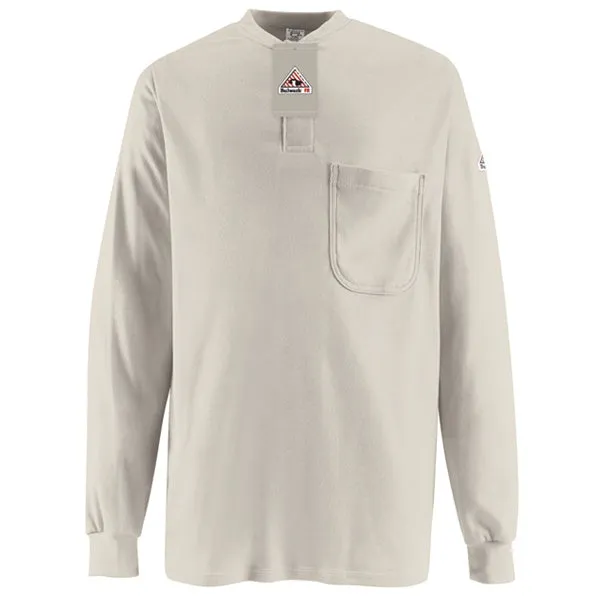 Bulwark Long Sleeve Tagless Henley Shirt - Cat 2 - (SEL2)