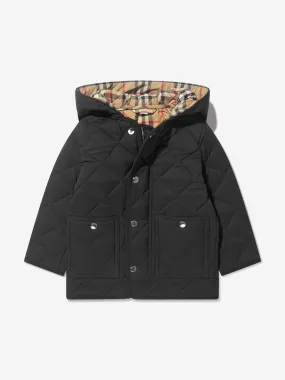 Burberry Baby Boys Mini Reilly Long Coat in Black