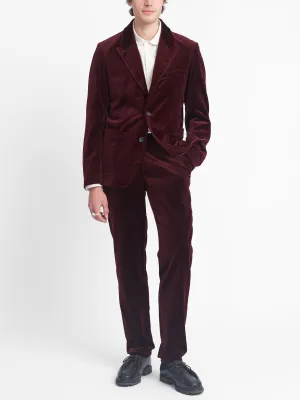 Burgundy Velvet Mansfield Suit