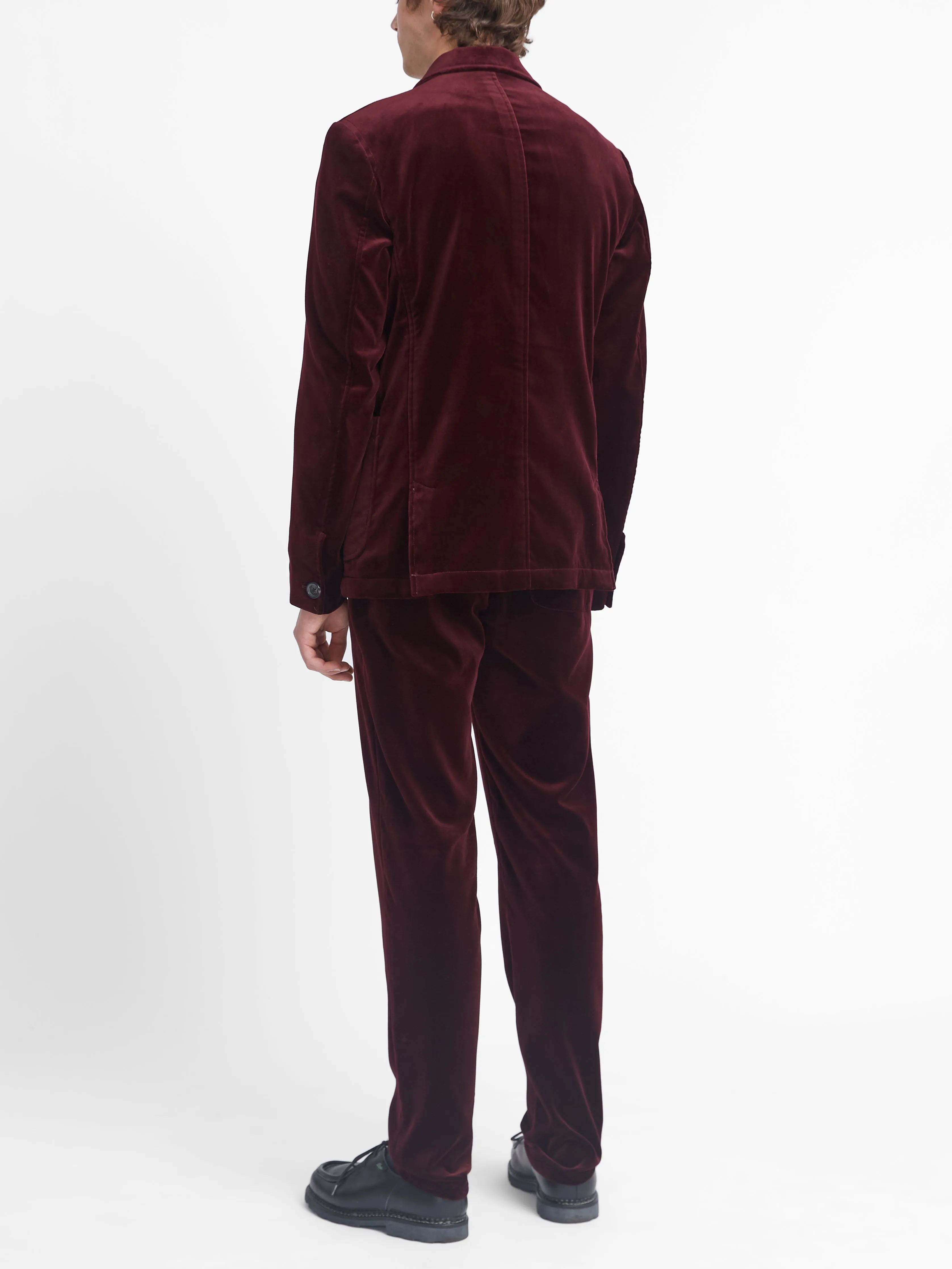 Burgundy Velvet Mansfield Suit