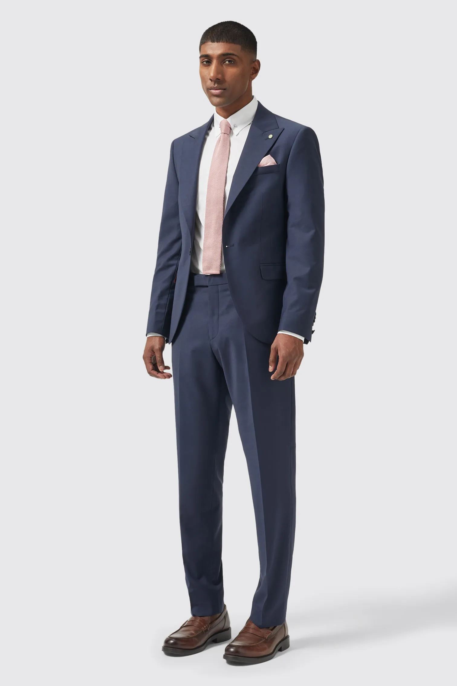 Buscot Slim Fit Navy Trousers - ARCHIVE