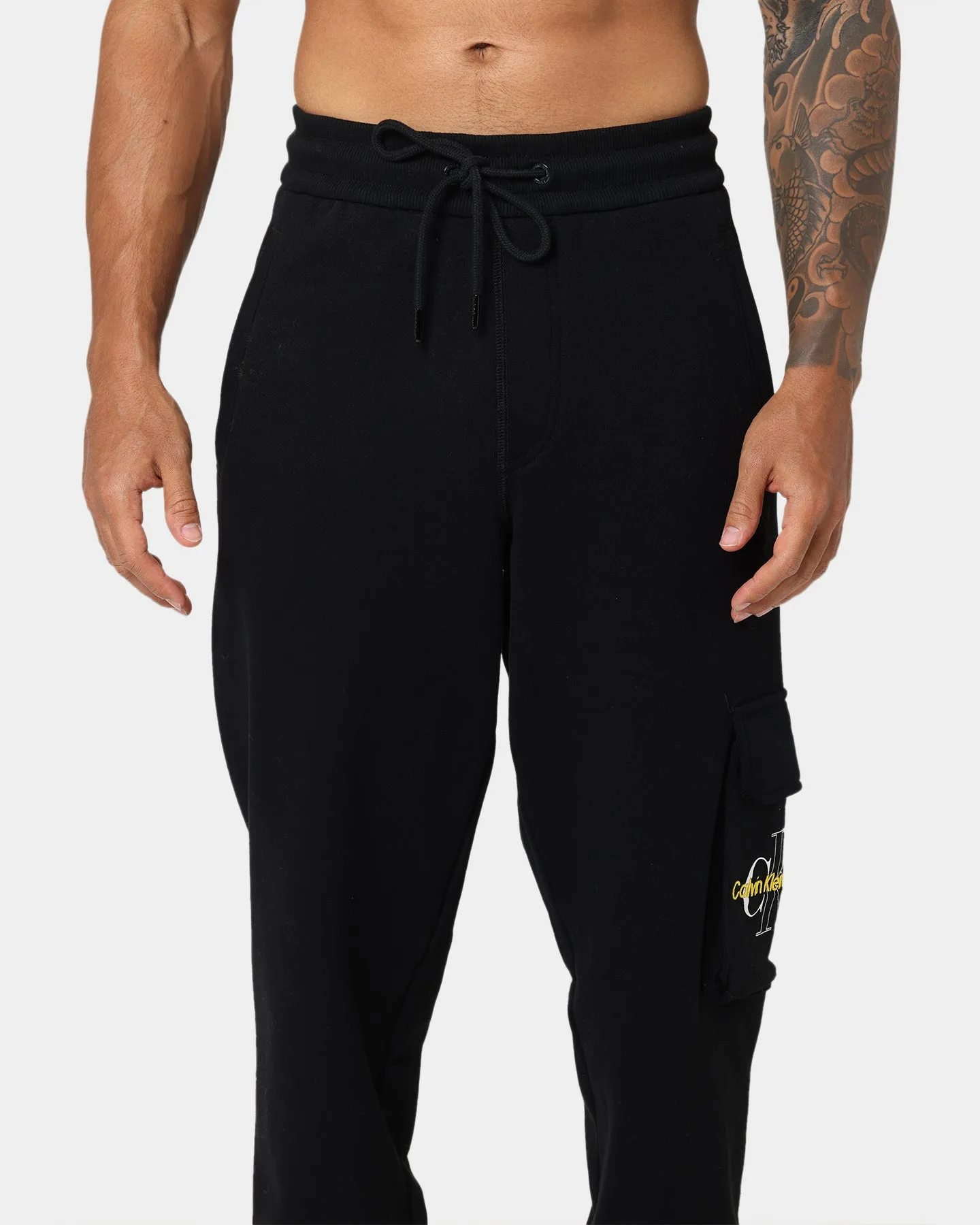 Calvin Klein Two Tone Monogram HWK Pants Ck Black