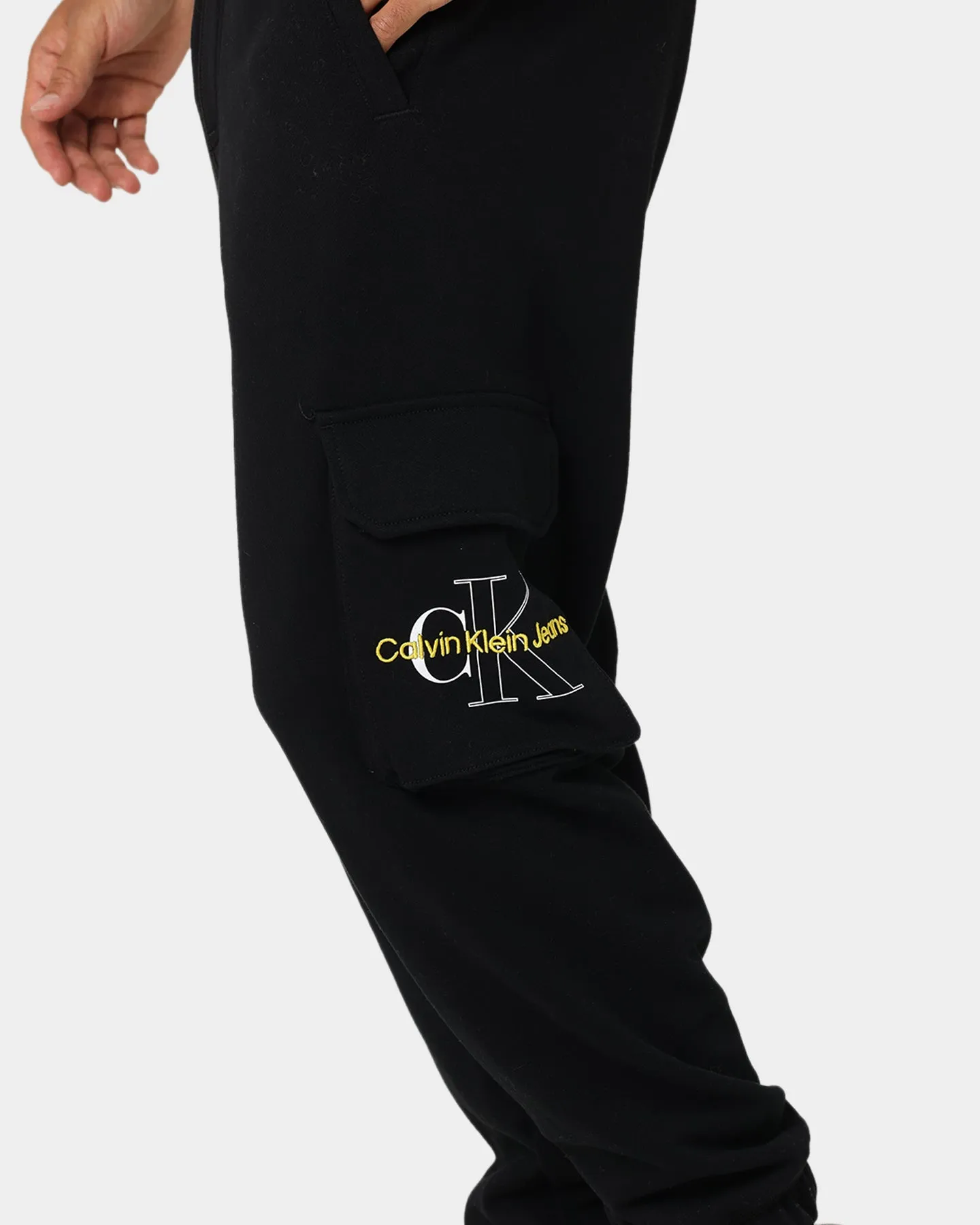 Calvin Klein Two Tone Monogram HWK Pants Ck Black