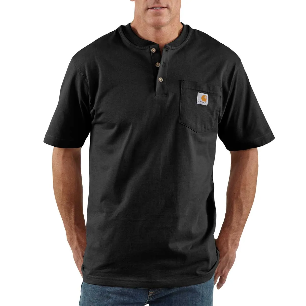 Carhartt K84 Short-Sleeve Henley Shirt with Pocket