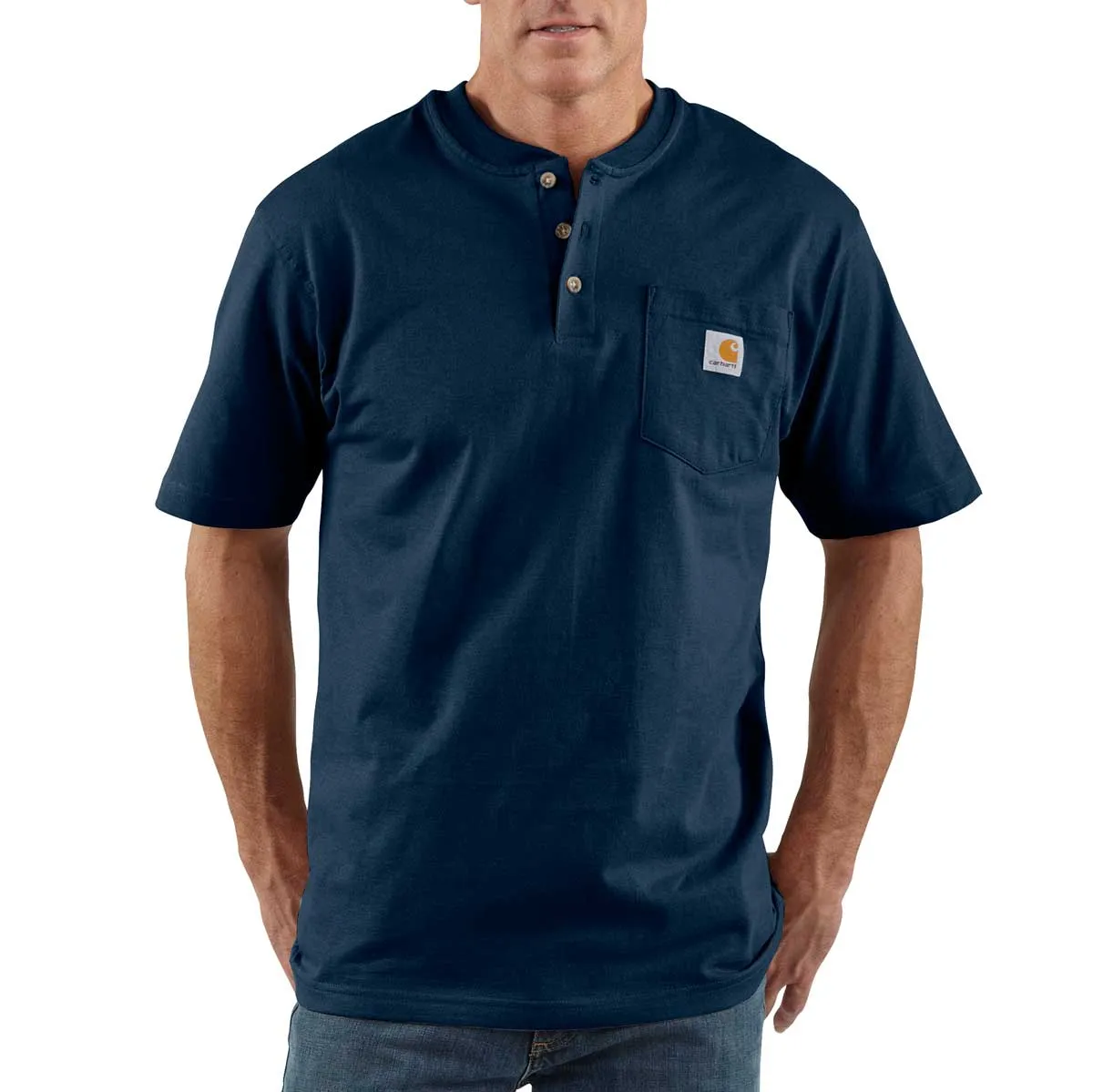 Carhartt K84 Short-Sleeve Henley Shirt with Pocket