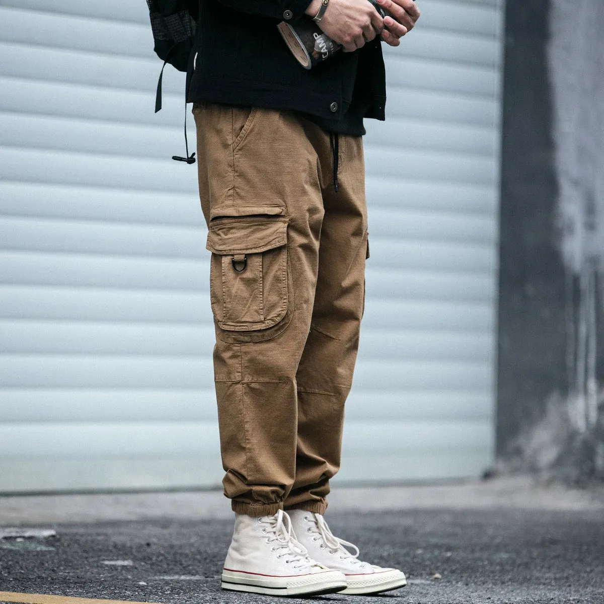 Casual Cargo Pants Men Japanese Streetwear Loose Joggers