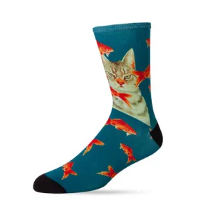 Catitude Men's Bamboo Crew Socks