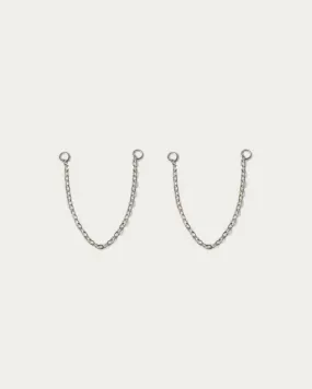 Chain Ear Jackets (Medium) - Silver