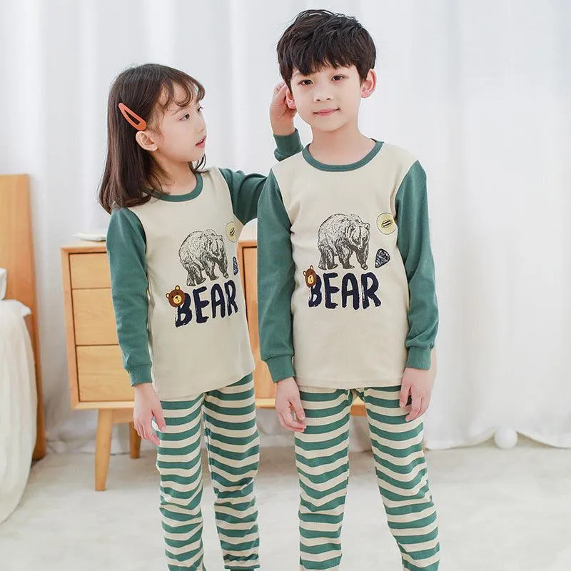 Children's Thermal Underwear Set Autumn And Winter Boys And Girls Autumn Clothes And Long Pants Two-Piece Suit