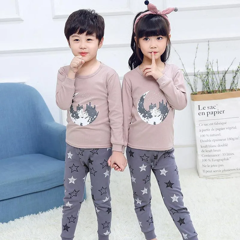 Children's Thermal Underwear Set Autumn And Winter Boys And Girls Autumn Clothes And Long Pants Two-Piece Suit