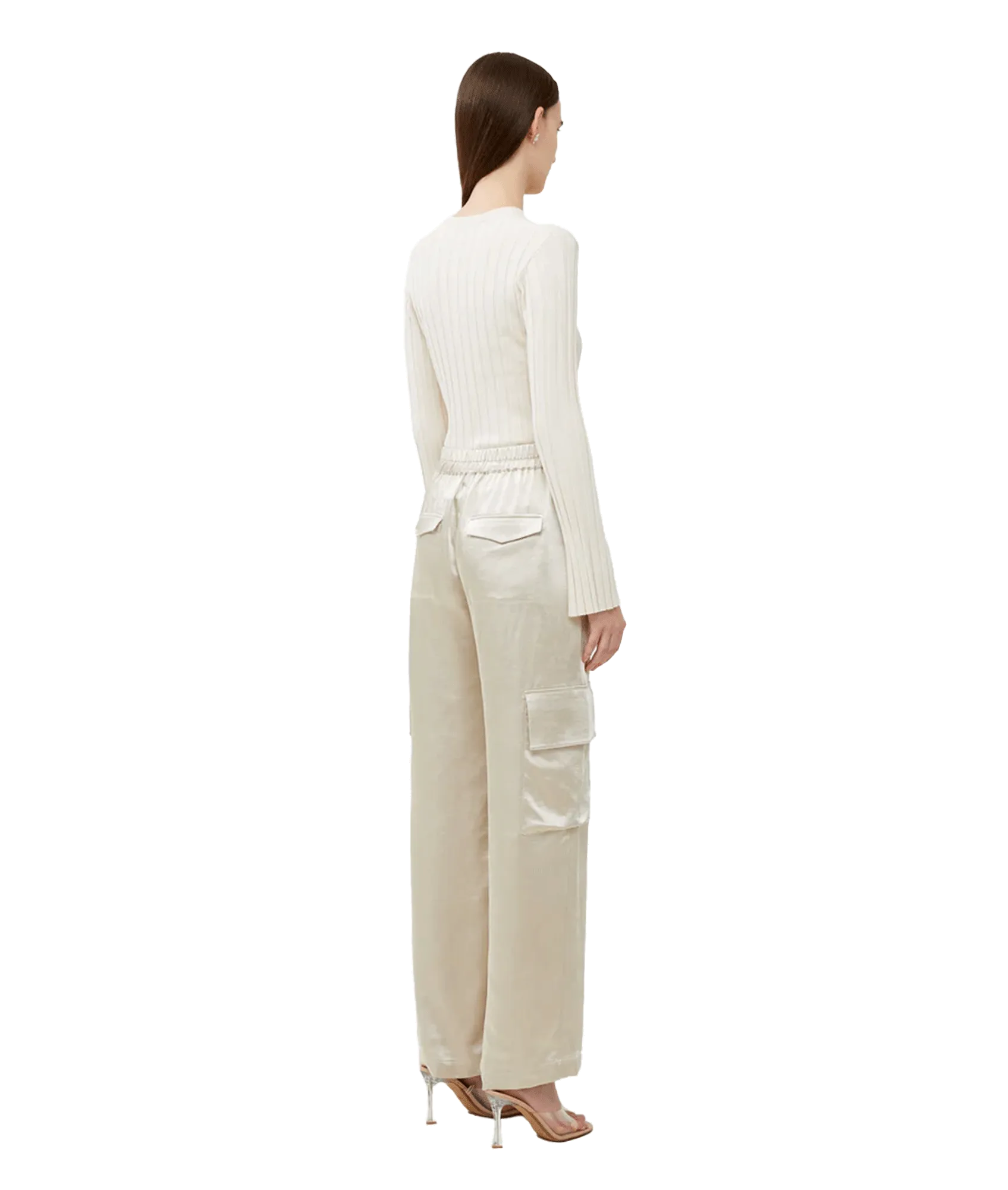 Chloetta Recycled Cargo Trousers - Cream