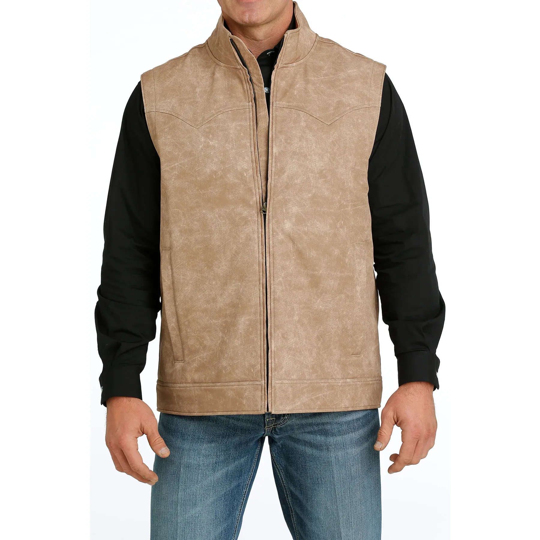 Cinch Men's Conceal Carry Khaki Bonded Vest